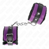 Kink Premium Fur Lined Restraints, Black/Purple