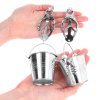 KINK Japanese Clover Nipple Clamps With Buckets Silver