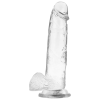 X Ray Clear Dildo With Balls 22 CM