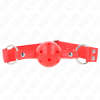 Kink Hollow Hard Ball Gag, Red, Complete, 62x2cm