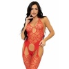 LEG AVENUE Net Suspender Bodystocking RED