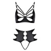 Afbeelding van Cottelli LINGERIE – Soft Bra & Crotchless Panty Set – Zwart