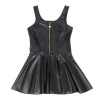 Subblime Heart Zipper Leather Dress Black L/XL