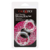 Afbeelding van CalExotics Steel Beaded Silicone Ring Set | Transparant