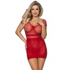 Subblime Short Red Crochet Grill Dress, One Size