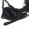 Subblime 3-Piece Set Bra + Thong + Lace Garter Black L/XL