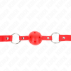 Kink Breathable Ball Gag, Double Rivet Model 1, Red, 42-58cm