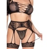 Leg Avenue 89359 3-Piece Polka Dot Set Black