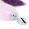 Kink Anal Plug S 7x3cm Synthetic Tail 40cm Purple