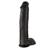 King Cock Realistic Dildo with Testicles, 38 cm, Black