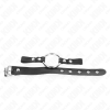 Kink Leather Penis Ring with Buckle Closure 22 X 2 Cm with Metal Ring