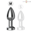 INTENSE Vibrating Metal Anal Plug LED Remote Size M