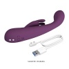 Pretty Love - Emma Rabbit Purple Vibrator With Stimulator