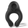 Black&Silver Vibrating Ring 3 Motors Rechargeable