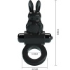 Pretty Love Exciting Rabbit Vibrating Ring, Black