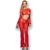 Chilirose CR 4648 Seamless Top and Pants Red S/L