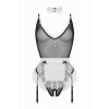 Afbeelding van Christine - Maid Open Kruis Kostuum - Zwart/Wit