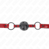 Kink Shiny Leatherette Ball Gag, 4.5cm, 63.5x2cm