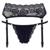 Afbeelding van Cottelli Collection - Jarretelgordel en String Set - Zwart