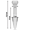 Nebula Series Model 7 Anal Plug Glass Clear 13.5cm