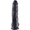 King Cock Black Dildo with Balls, 25.4 CM