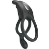 Pretty Love Seth Double Rabbit Vibrating Ring, Black