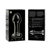 Model 2 Anal Plug Borosilicate Glass Clear 11 cm -o- 3.5 cm