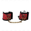 Kink Scandal Wrist Restraints Lace Red Black