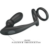 Pretty Love Emoni Penis Ring w/ Anal Plug, Black