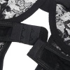 Subblime Teddy with Garter and Lace Detail Black S/M