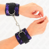 Kink Velvet Lace Wrist Restraints, Purple/Black