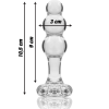 Model 1 Anal Plug Borosilicate Glass Clear 10.5 cm -o- 3 cm