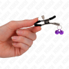 KINK Double Bell Nipple Clamp Purple 6cm