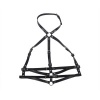 Subblime Leather Ring Chest Harness Black