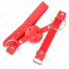 Kink Breathable Ball Gag, Double Rivet Model 1, Red, 42-58cm