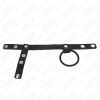 Kink Silicone Penis Ring 3.8 Cm with Ball Divider and Leather Strap