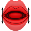 MIA Siena Red Stimulator Triple Pleasure Vibrating and Biting