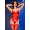 Chilirose CR 4845 Corset Set Red S