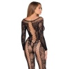 Leg Avenue 89369 Net Lace Jumpsuit Black