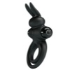 Pretty Love Black Rabbit Vibrator Ring III