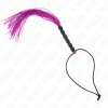 Kink Mini Silicone Whip With 6 Purple Beads 26 Cm