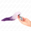 Kink Anal Plug L 10x4cm Synthetic Tail 40cm Purple