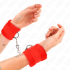 Kink Beginner Fur Hand Cuffs Red 30CM