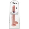 King Cock Dildo with Balls, Flesh, 35.6 CM