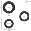 Intense Hugh 3 Basic Silicone Penis Rings Black Set