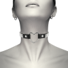 Coquette Chic Desire Vegan Leather Choker with Heart