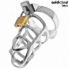 Addicted Toys Locked Silver Lock Metal Penis Cage Size M