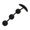 Black&silver - Harry Anal Rosary 3 Silicone Spheres 14 CM