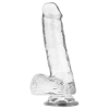 X Ray Clear Dildo With Balls 18.5 CM