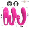 Intense Janet Dual U-Shaped Stimulator Vibrator Pink Remote